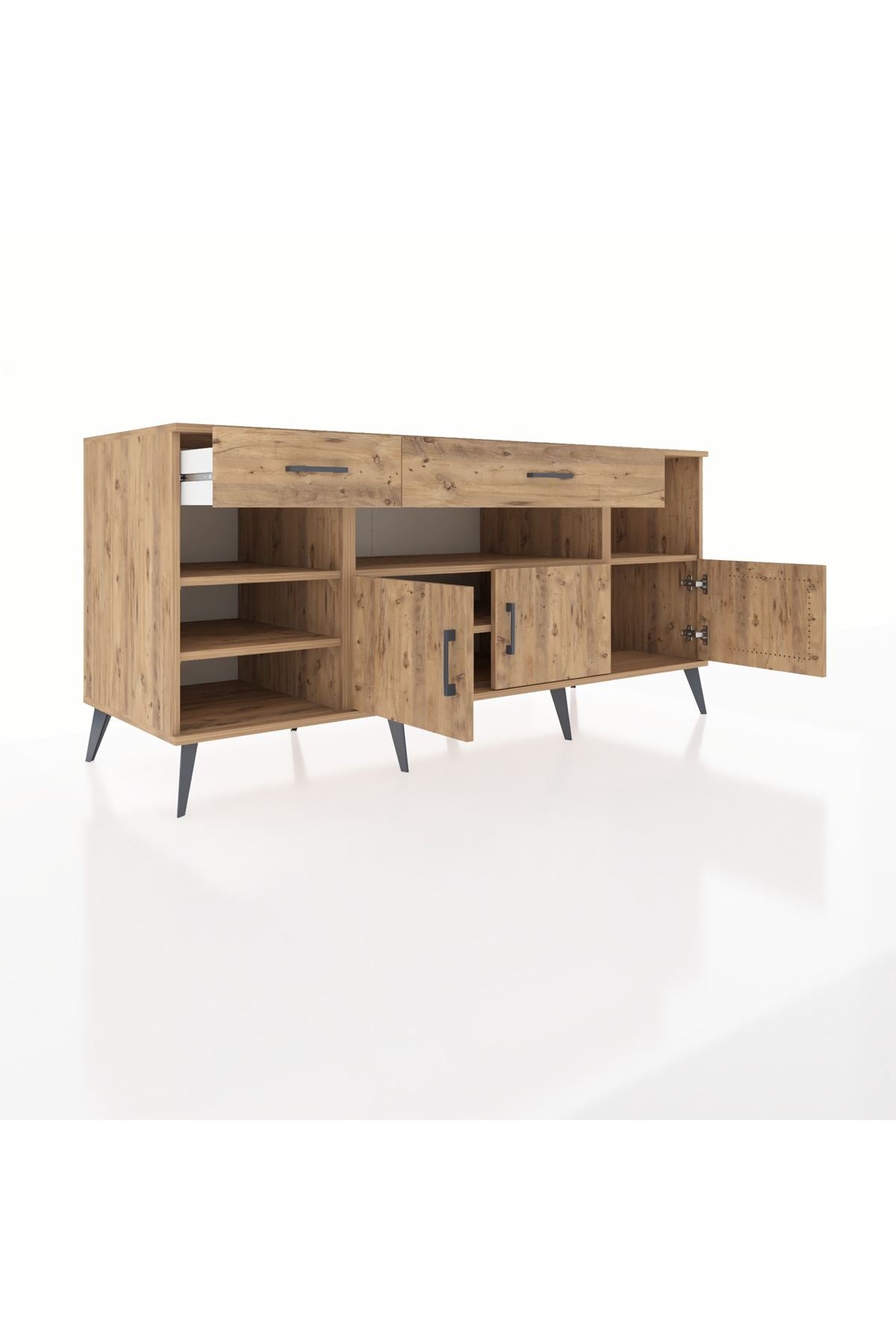 Kronos Konsol 5 Raflı 2 Çekmeceli 3 Kapaklı 176x59x83 - S610M013V21C