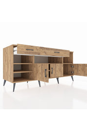 Kronos Konsol 5 Raflı 2 Çekmeceli 3 Kapaklı 176x59x83 - S610M013V21C