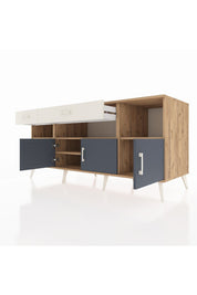 Kronos Konsol 5 Raflı 2 Çekmeceli 3 Kapaklı 176x59x83 - S610M013V25C