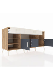 Kronos Konsol 5 Raflı 2 Çekmeceli 3 Kapaklı 176x59x83 - S610M013V25C