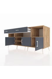 Kronos Konsol 5 Raflı 2 Çekmeceli 3 Kapaklı 176x59x83 - S610M013V26C