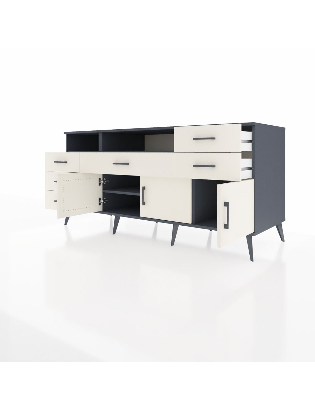 Kronos Konsol 3 Raflı 6 Çekmeceli 3 Kapaklı 176x59x83 - S610M014V13C