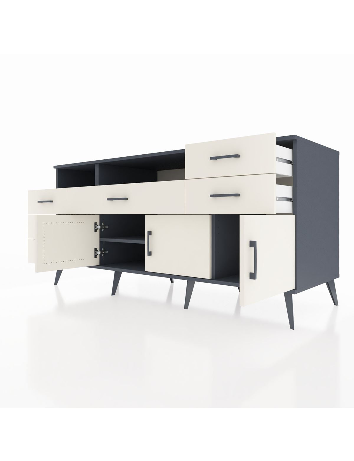 Kronos Konsol 3 Raflı 6 Çekmeceli 3 Kapaklı 176x59x83 - S610M014V13C