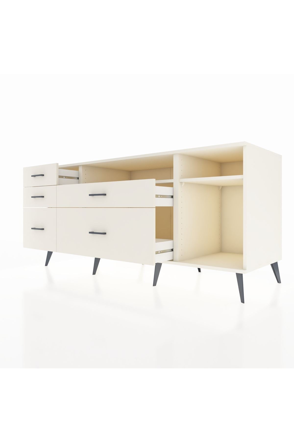 Kronos Konsol 2 Raflı 5 Çekmeceli 176x59x83 - S610M015V04C