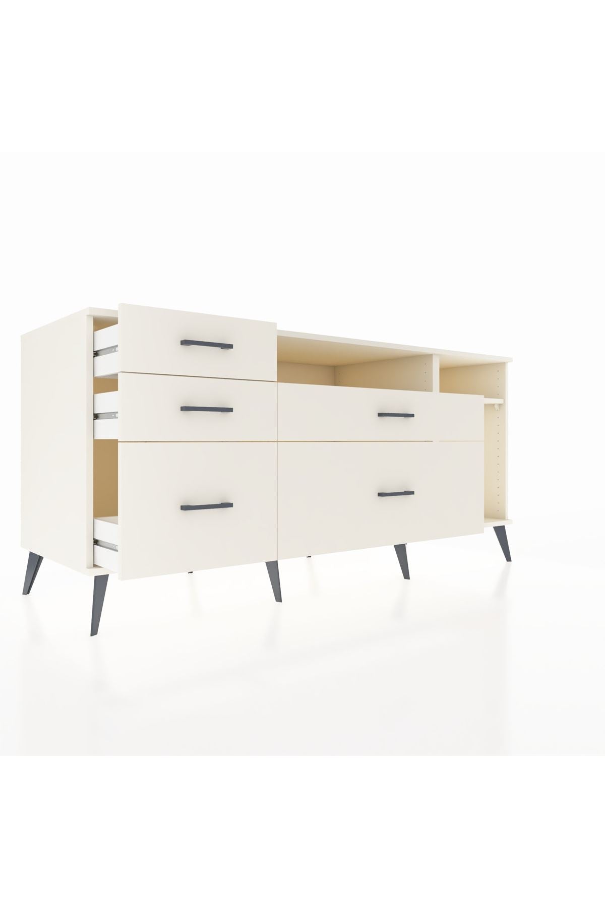 Kronos Konsol 2 Raflı 5 Çekmeceli 176x59x83 - S610M015V04C