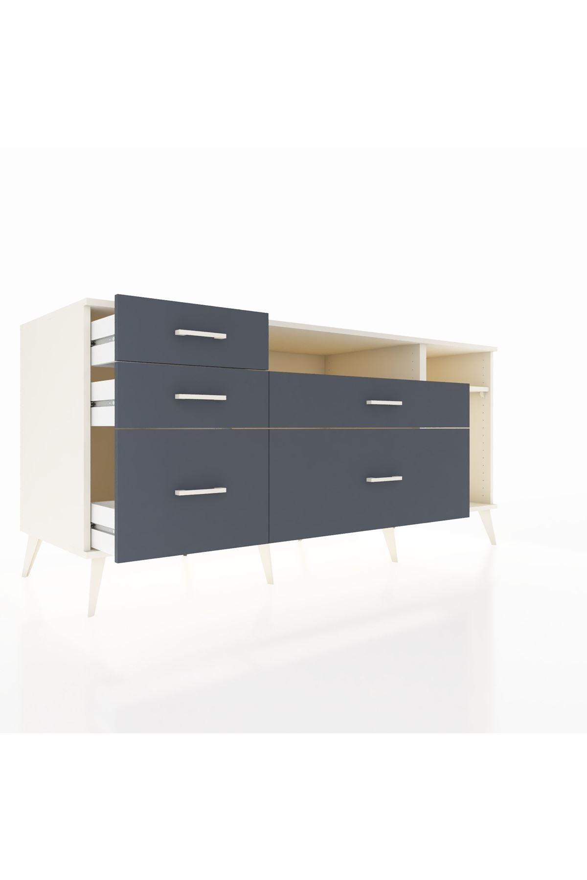 Kronos Konsol 2 Raflı 5 Çekmeceli 176x59x83 - S610M015V05C