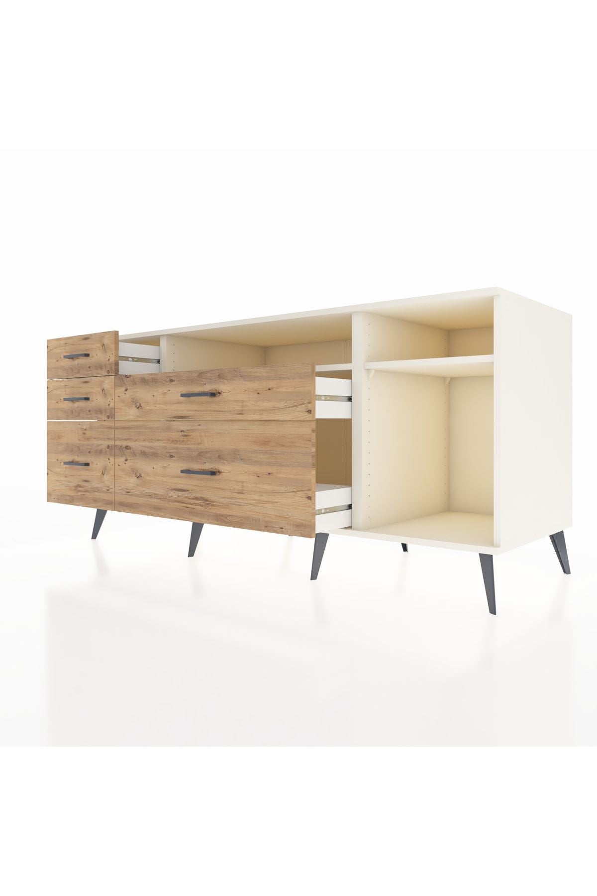 Kronos Konsol 2 Raflı 5 Çekmeceli 176x59x83 - S610M015V06C