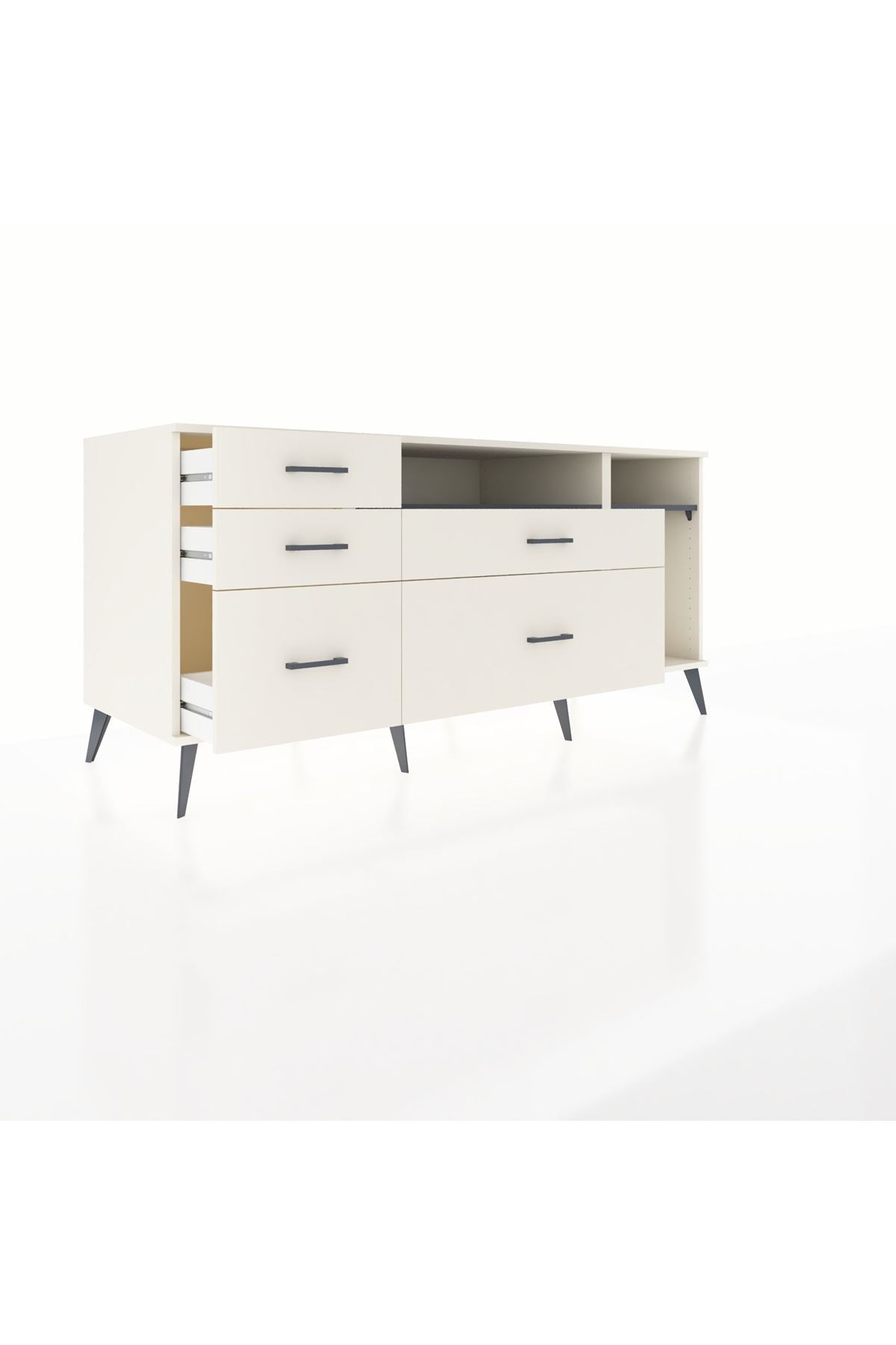 Kronos Konsol 2 Raflı 5 Çekmeceli 176x59x83 - S610M015V07C