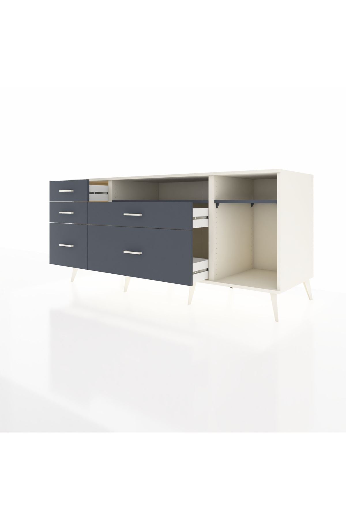 Kronos Konsol 2 Raflı 5 Çekmeceli 176x59x83 - S610M015V08C