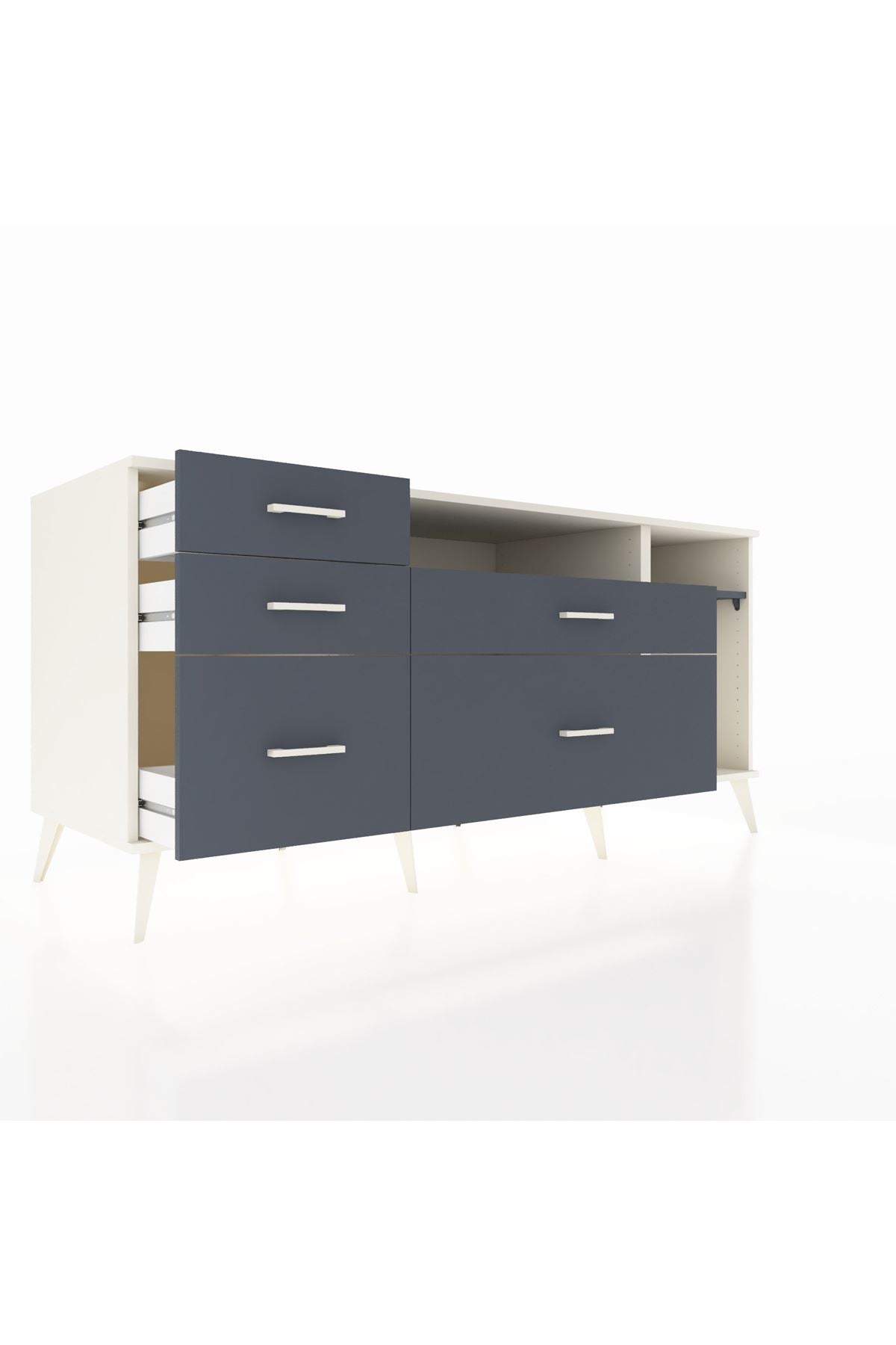 Kronos Konsol 2 Raflı 5 Çekmeceli 176x59x83 - S610M015V08C