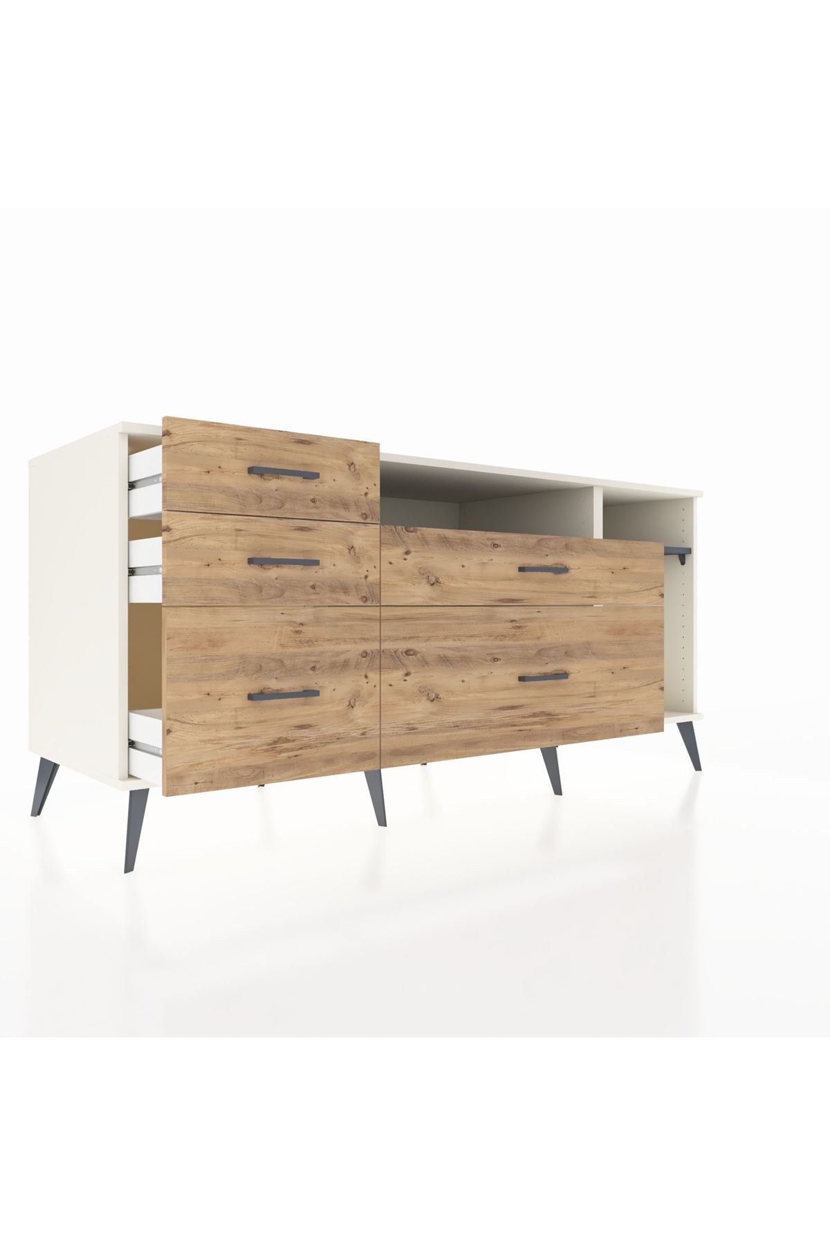 Kronos Konsol 2 Raflı 5 Çekmeceli 176x59x83 - S610M015V09C