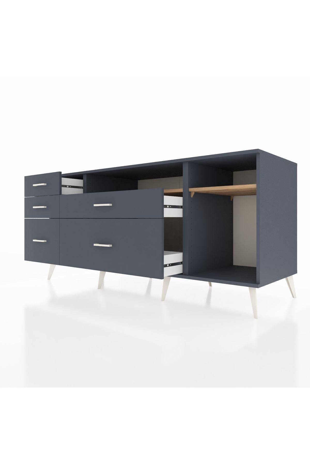 Kronos Konsol 2 Raflı 5 Çekmeceli 176x59x83 - S610M015V11C