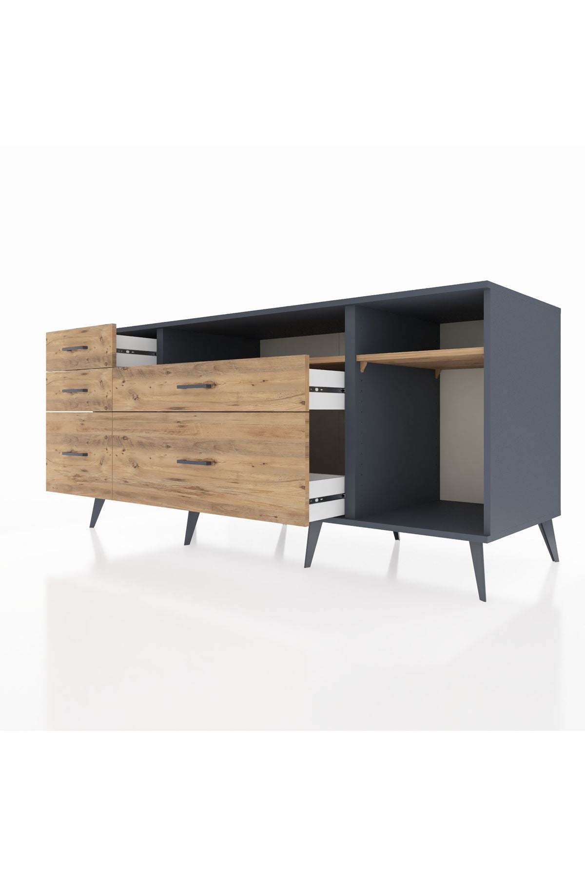 Kronos Konsol 2 Raflı 5 Çekmeceli 176x59x83 - S610M015V12C