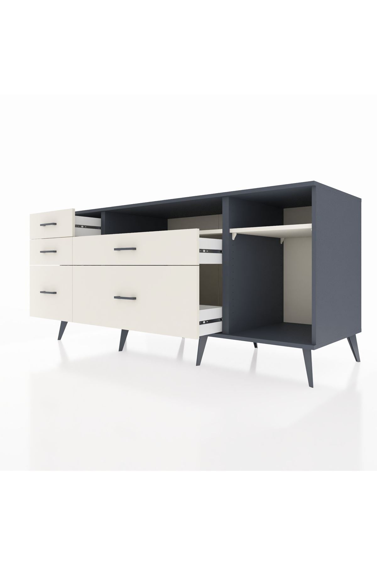 Kronos Konsol 2 Raflı 5 Çekmeceli 176x59x83 - S610M015V13C