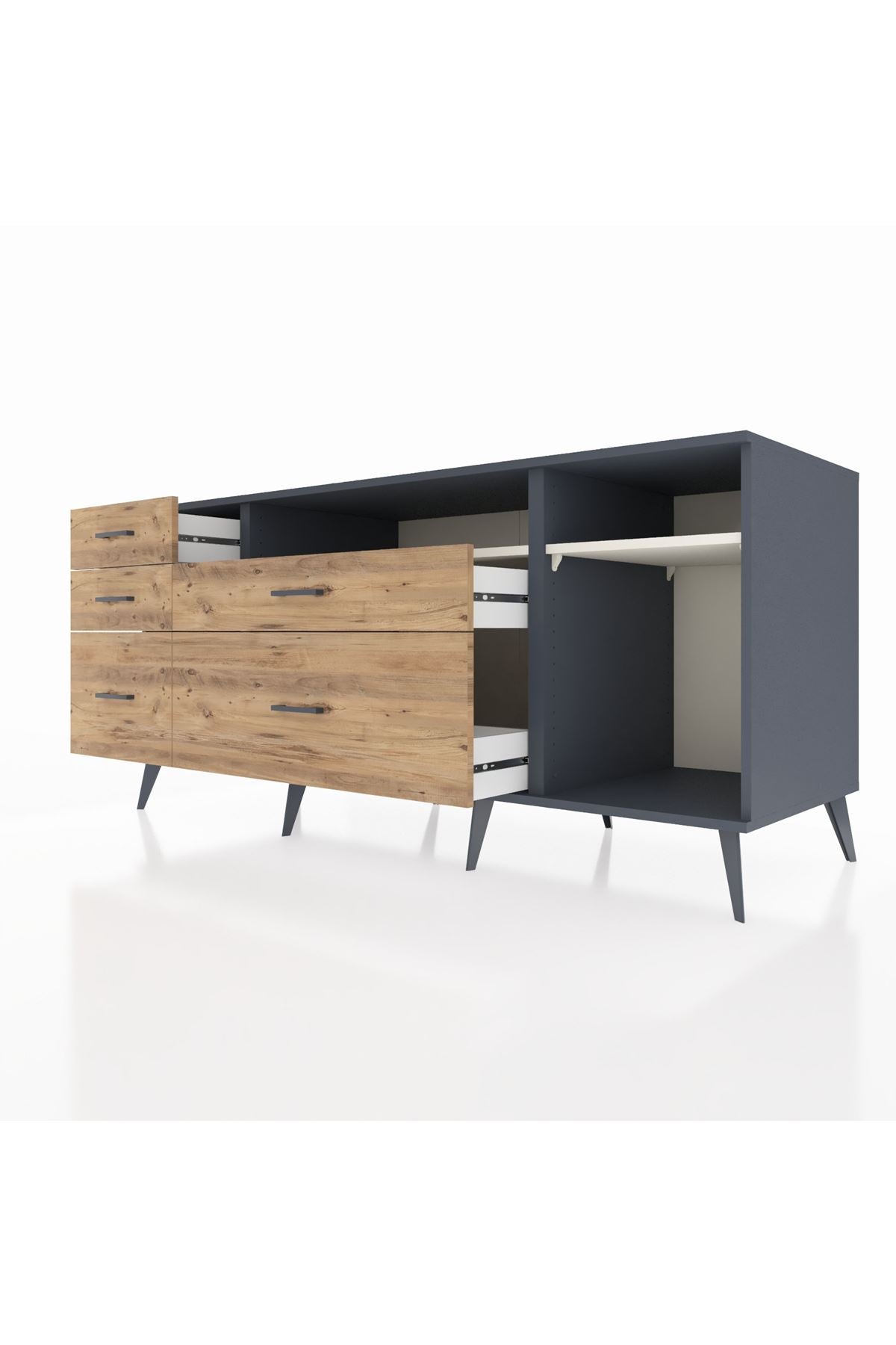 Kronos Konsol 2 Raflı 5 Çekmeceli 176x59x83 - S610M015V15C