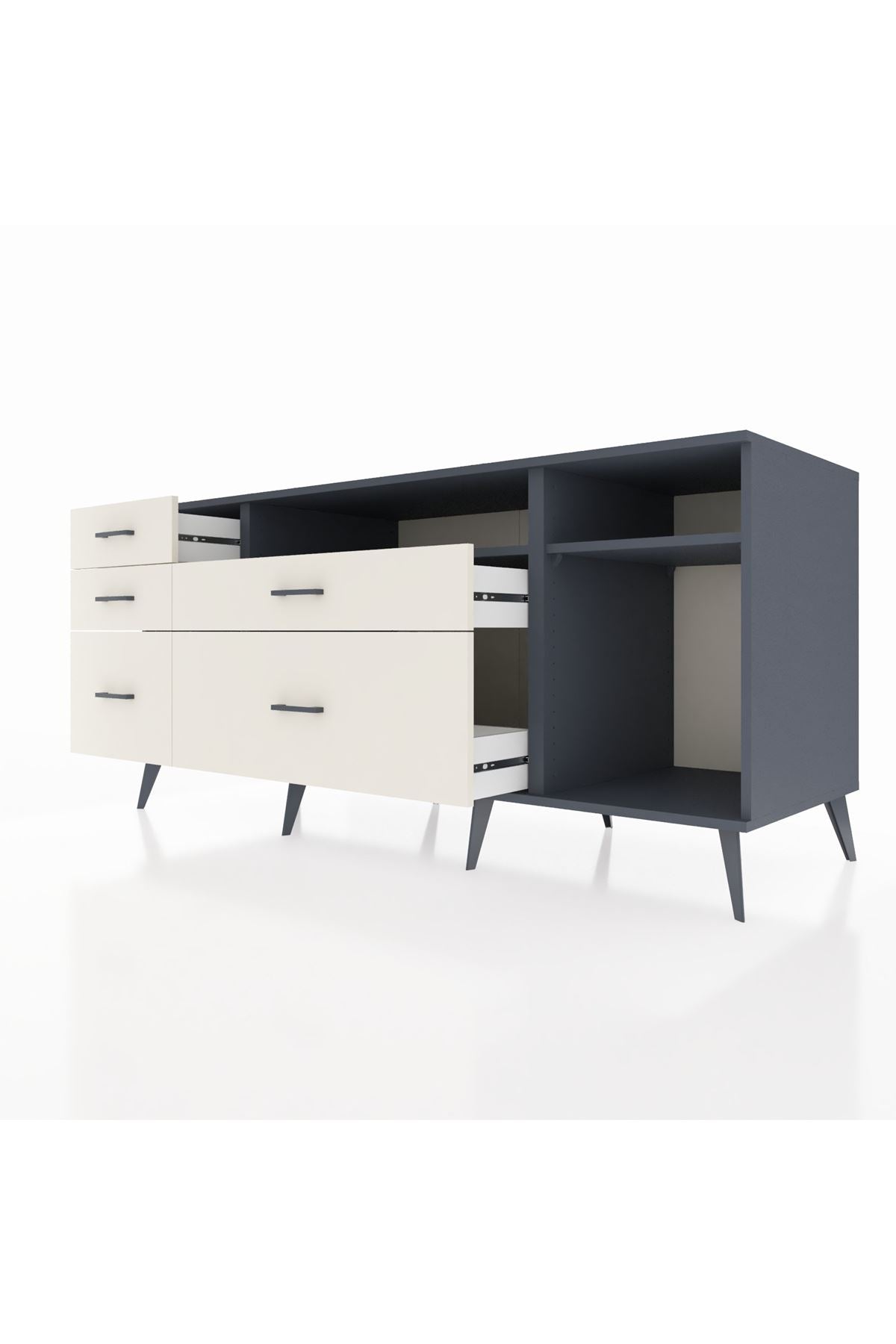 Kronos Konsol 2 Raflı 5 Çekmeceli 176x59x83 - S610M015V16C