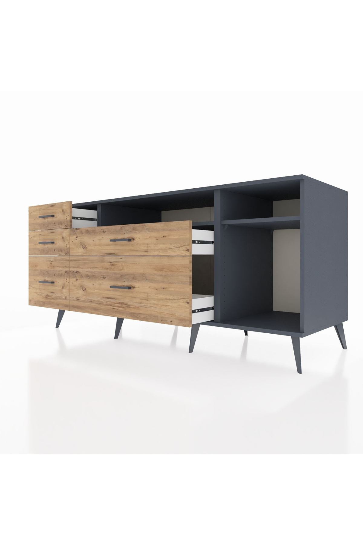 Kronos Konsol 2 Raflı 5 Çekmeceli 176x59x83 - S610M015V18C