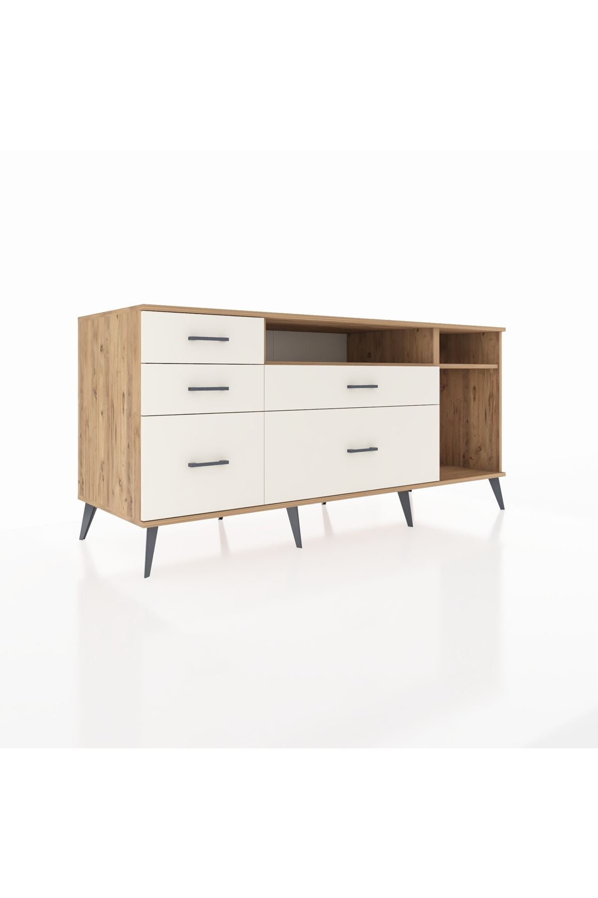 Kronos Konsol 2 Raflı 5 Çekmeceli 176x59x83 - S610M015V19C