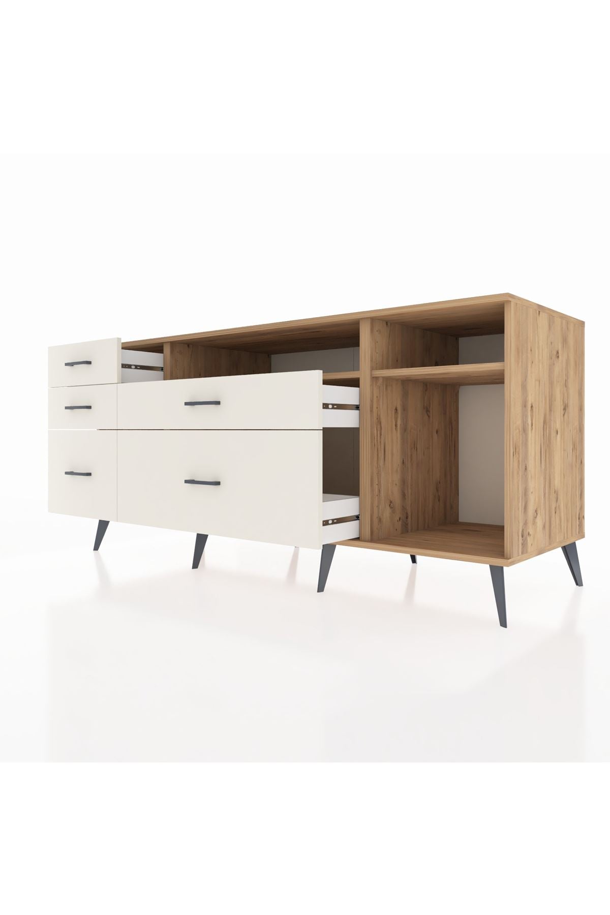 Kronos Konsol 2 Raflı 5 Çekmeceli 176x59x83 - S610M015V19C