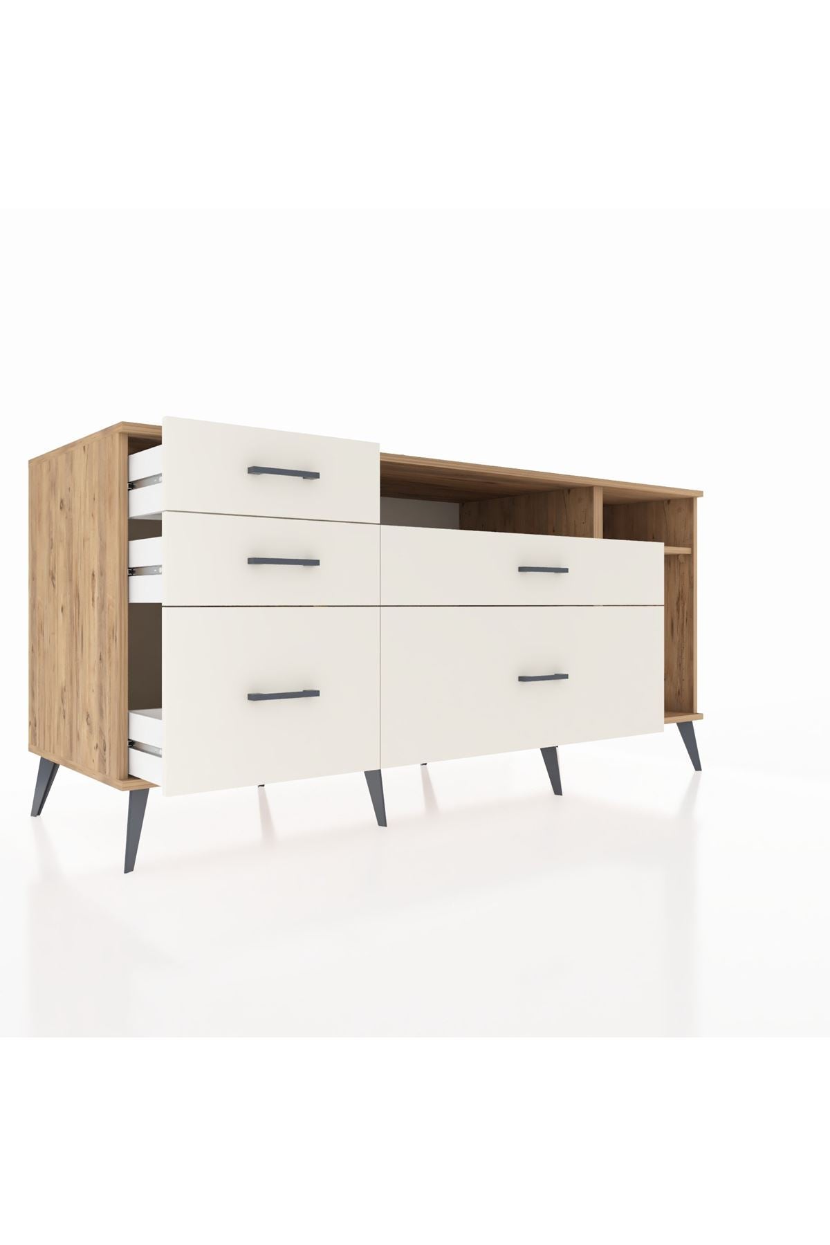 Kronos Konsol 2 Raflı 5 Çekmeceli 176x59x83 - S610M015V19C