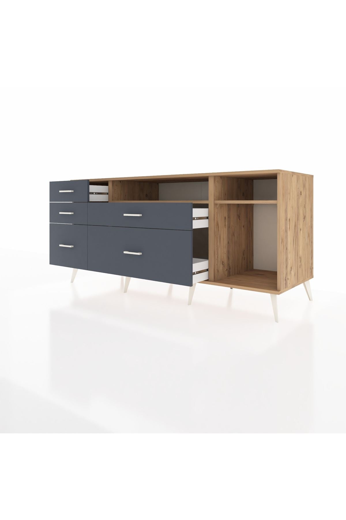 Kronos Konsol 2 Raflı 5 Çekmeceli 176x59x83 - S610M015V20C