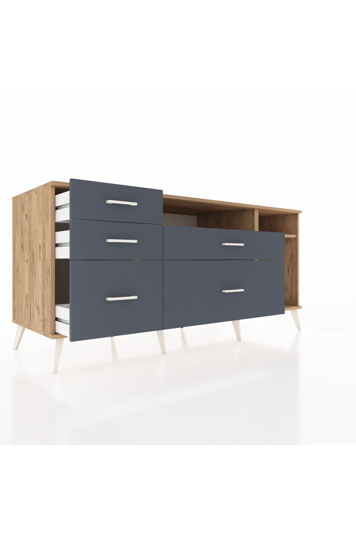 Kronos Konsol 2 Raflı 5 Çekmeceli 176x59x83 - S610M015V20C