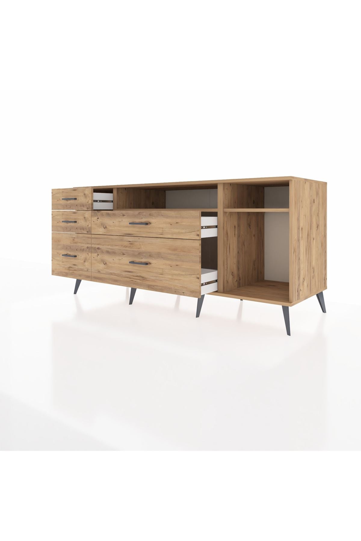 Kronos Konsol 2 Raflı 5 Çekmeceli 176x59x83 - S610M015V21C