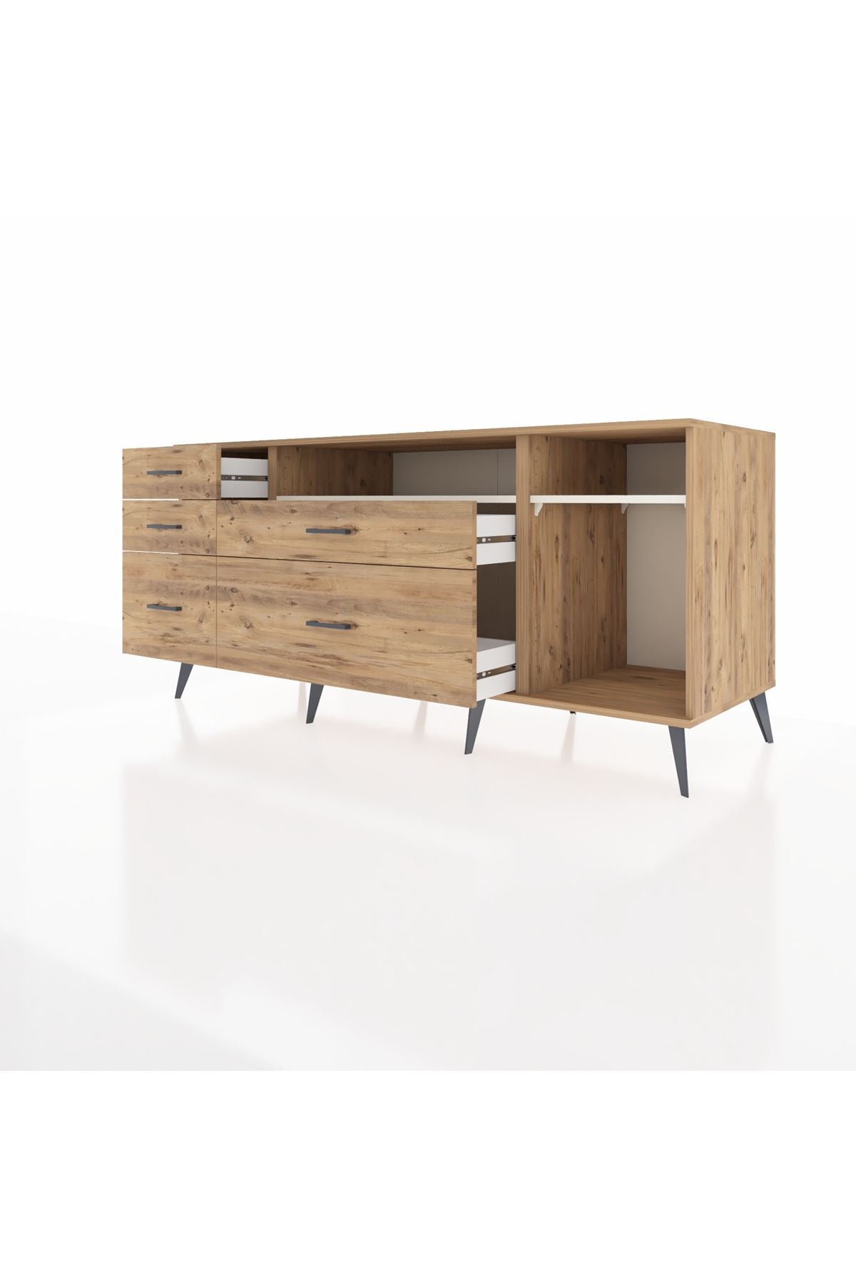 Kronos Konsol 2 Raflı 5 Çekmeceli 176x59x83 - S610M015V24C