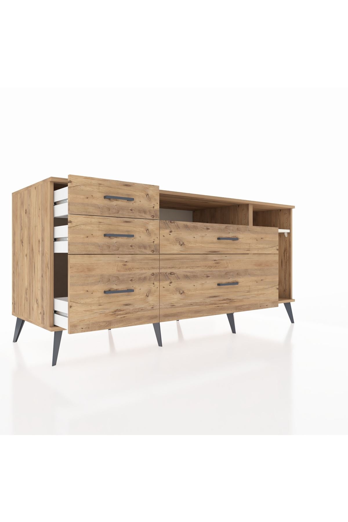 Kronos Konsol 2 Raflı 5 Çekmeceli 176x59x83 - S610M015V24C