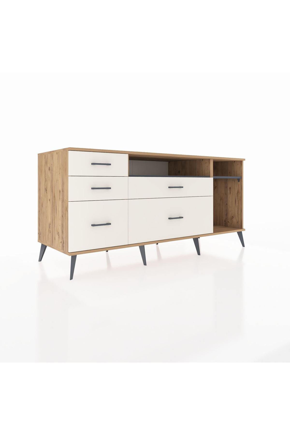 Kronos Konsol 2 Raflı 5 Çekmeceli 176x59x83 - S610M015V25C