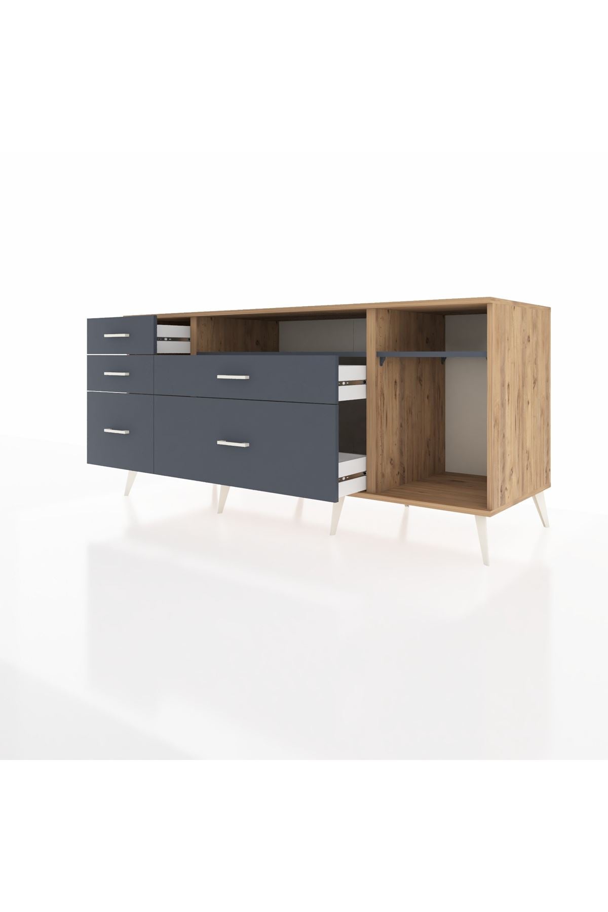 Kronos Konsol 2 Raflı 5 Çekmeceli 176x59x83 - S610M015V26C