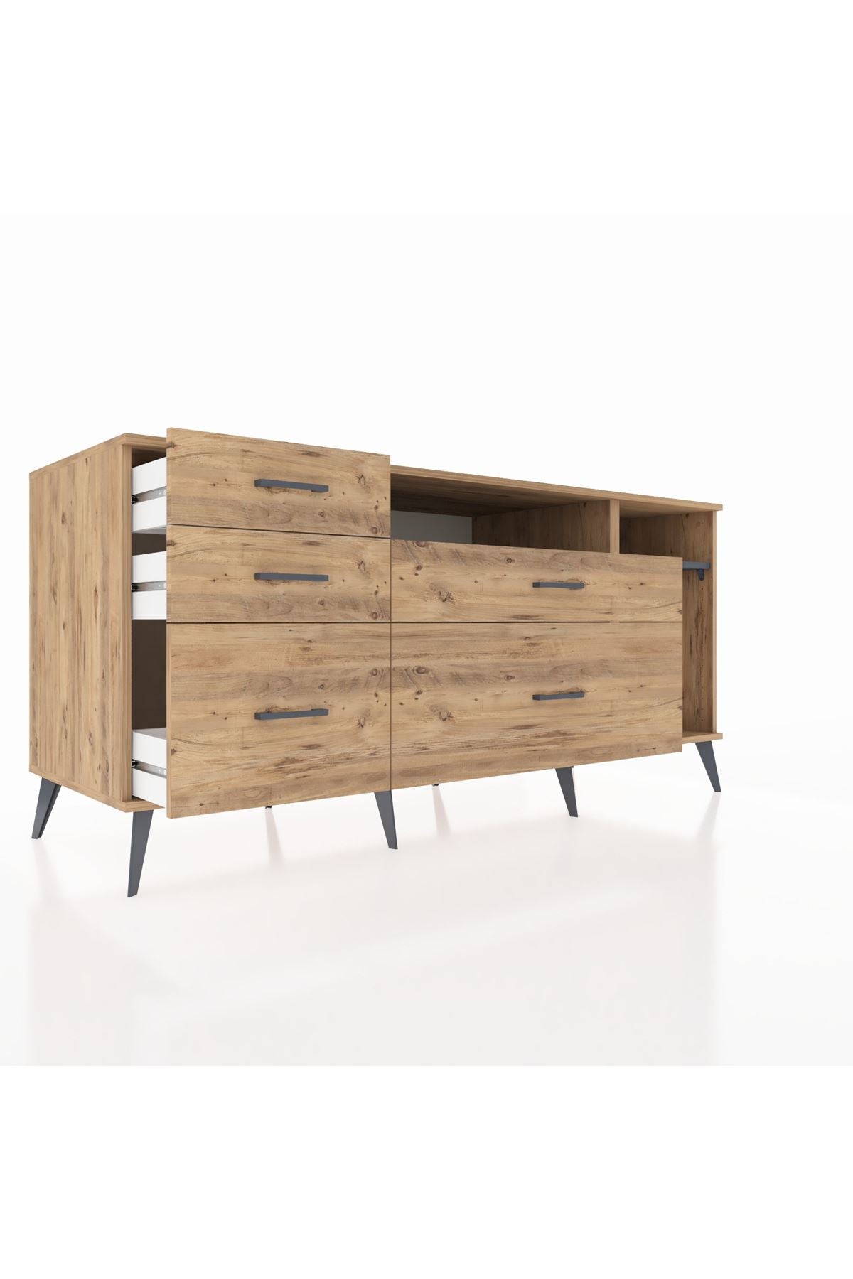 Kronos Konsol 2 Raflı 5 Çekmeceli 176x59x83 - S610M015V27C