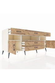 Kronos Konsol 3 Raflı 5 Çekmeceli 2 Kapaklı 176x59x83 - S610M016V03C