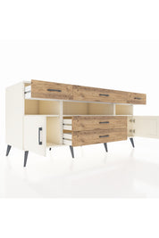 Kronos Konsol 3 Raflı 5 Çekmeceli 2 Kapaklı 176x59x83 - S610M016V06C