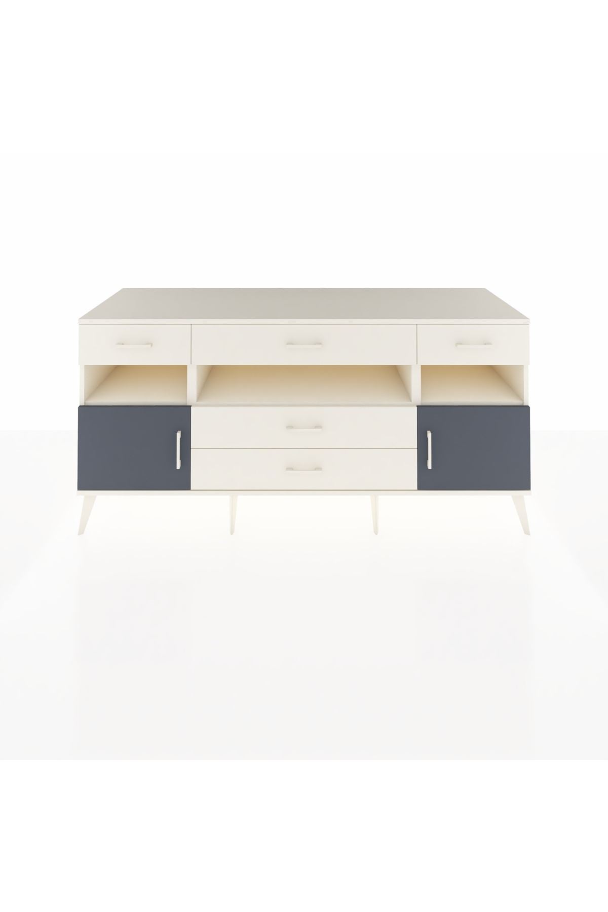 Kronos Konsol 3 Raflı 5 Çekmeceli 2 Kapaklı 176x59x83 - S610M016V07C