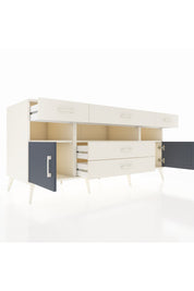 Kronos Konsol 3 Raflı 5 Çekmeceli 2 Kapaklı 176x59x83 - S610M016V07C