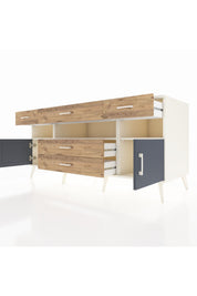 Kronos Konsol 3 Raflı 5 Çekmeceli 2 Kapaklı 176x59x83 - S610M016V09C