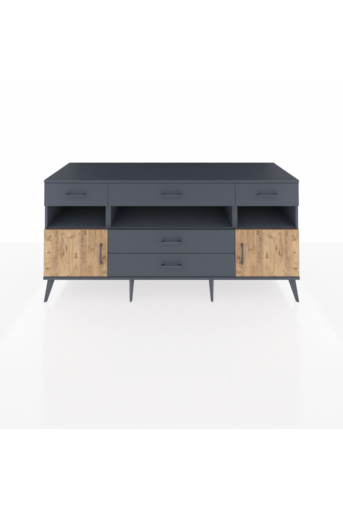 Kronos Konsol 3 Raflı 5 Çekmeceli 2 Kapaklı 176x59x83 - S610M016V11C