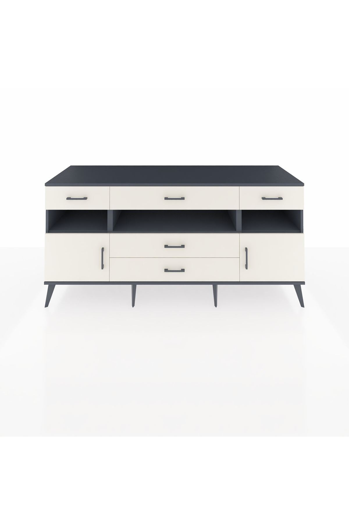 Kronos Konsol 3 Raflı 5 Çekmeceli 2 Kapaklı 176x59x83 - S610M016V13C