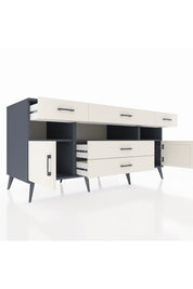 Kronos Konsol 3 Raflı 5 Çekmeceli 2 Kapaklı 176x59x83 - S610M016V13C