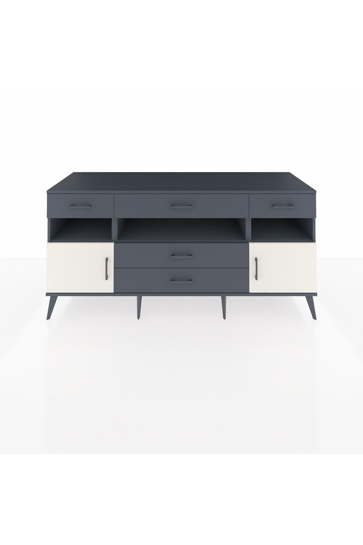 Kronos Konsol 3 Raflı 5 Çekmeceli 2 Kapaklı 176x59x83 - S610M016V14C