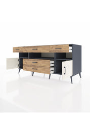 Kronos Konsol 3 Raflı 5 Çekmeceli 2 Kapaklı 176x59x83 - S610M016V15C