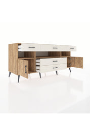 Kronos Konsol 3 Raflı 5 Çekmeceli 2 Kapaklı 176x59x83 - S610M016V19C