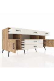 Kronos Konsol 3 Raflı 5 Çekmeceli 2 Kapaklı 176x59x83 - S610M016V19C