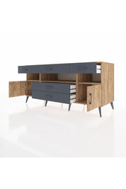 Kronos Konsol 3 Raflı 5 Çekmeceli 2 Kapaklı 176x59x83 - S610M016V20C