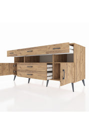 Kronos Konsol 3 Raflı 5 Çekmeceli 2 Kapaklı 176x59x83 - S610M016V21C