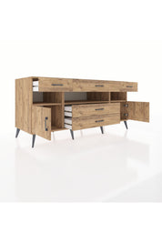 Kronos Konsol 3 Raflı 5 Çekmeceli 2 Kapaklı 176x59x83 - S610M016V21C