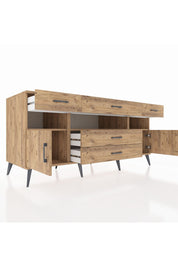 Kronos Konsol 3 Raflı 5 Çekmeceli 2 Kapaklı 176x59x83 - S610M016V21C