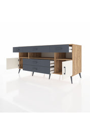 Kronos Konsol 3 Raflı 5 Çekmeceli 2 Kapaklı 176x59x83 - S610M016V23C