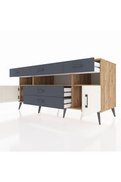 Kronos Konsol 3 Raflı 5 Çekmeceli 2 Kapaklı 176x59x83 - S610M016V23C